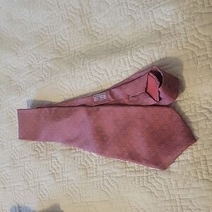 Hermès Paris Red and grey Silk Vintage Men’s Tie